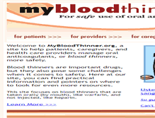 Tablet Screenshot of mybloodthinner.org